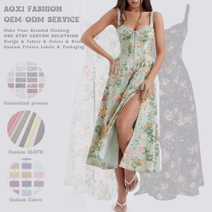 <span class=keywords><strong>2025</strong></span> Sang Trọng OEM ODM Số Lượng Lớn Tùy Chỉnh Bán Buôn Hoa In Hawaii Phong Cách Trượt Phụ Nữ Dresses Polynesian Phong Cách Giản Dị Maxi Dresses - Product Image 1