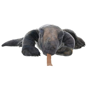 Peluche géante douce et agréable pour la peau en forme de <span class=keywords><strong>lézard</strong></span> <span class=keywords><strong>gris</strong></span> avec la langue qui sort, 12 pouces, jouet en peluche de dragon de Komodo réaliste pour enfants - Product Image 2