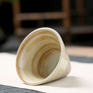 Tazza da Espresso in Ceramica Creativa Dipinta a Mano con Base in Terracotta Grezza, Tazza da Tè Smaltata da 80ml, Tazza Personale per Acqua - Product Image 4
