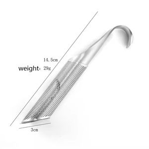 ชุดกรองชาโลหะ 304 รุ่นปี 2026 จากโรงงาน พร้อมด้ามจับแบบดัน-ดึงรูปทรงท่อ เป็นมิตรกับสิ่งแวดล้อม ดีไซน์แขวนแก้วได้ ใช้กรองใบชา - Product Image 4
