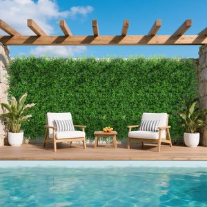 Paneles de Pared de Césped <span class=keywords><strong>Artificial</strong></span>, Paneles de <span class=keywords><strong>Seto</strong></span> de Boj, Pantalla de Privacidad, Decoración de Pared Verde con Protección UV para Jardín, Interior y Exterior - Product Image 3