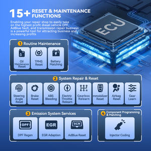 Outil de diagnostic automobile professionnel MUCAR 632 avec diagnostic intelligent IA, 4 systèmes ECM+TCM+ABS+SRS, mise à jour gratuite à vie, scanner - Product Image 4