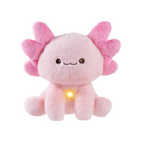 Boneka Axolotl Bernapas dengan Detak Jantung Menenangkan, Dada Bercahaya, Mainan Hewan untuk Mengurangi Kecemasan, Teman Tidur, Hadiah, OEM Grosir