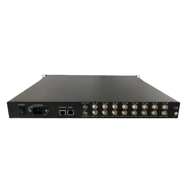 (IRD1218) Receptor Satélite Biss profesional y FTA DVB-S2 IRD 8 entradas rf, 16 multiplexor/244 dvb ip gateway