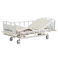 Lit d'hôpital manuel à 3 fonctions pour patient, lit médical réglable pour clinique, lit d'hôpital manuel à 3 manivelles