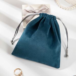 Bolsas de Joyería de Terciopelo con Logotipo Personalizado, Bolsas de Regalo de Cumpleaños para Niños, Bolsa Protectora para Joyas con Cordón - Product Image 3