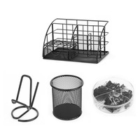 Organizador de Escritorio Multifuncional de Metal con Cajones, Portaplumas, Suministros de Oficina, Almacenamiento de Archivos y Documentos