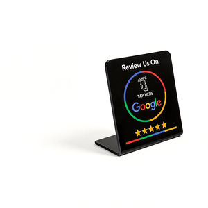 Espositore per Recensioni Google con NFC e Codice QR per Ristoranti, Saloni, Negozi e Reception |   Supporto per Codice QR - Velocità Fulminea - Product Image 1