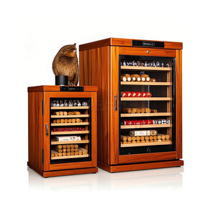 <span class=keywords><strong>Vitrina</strong></span> para Cigarros <span class=keywords><strong>de</strong></span> Madera <span class=keywords><strong>de</strong></span> <span class=keywords><strong>Cedro</strong></span> Español con Estantes <span class=keywords><strong>de</strong></span> Vidrio Transparente, Iluminación LED, Ecológica, Gran Capacidad, Caja para Cigarros con Cierre Metálico - Product Image 5
