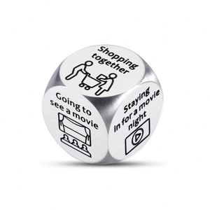 Couple Gifts for Boyfriend <b>Girlfriend</b> Food Decider Gifts for Husband Wife Stainless Steel Food Decision Dice - Product Image 4