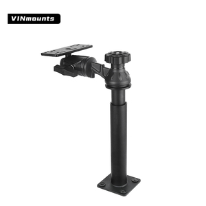 Support de sondeur de pêche réglable en aluminium VINmounts, colonne télescopique 14,6–20,1 pouces, compatible avec les appareils de 5–12 pouces, support marin - Product Image 1