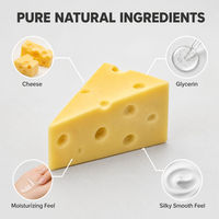 Savon Artisanal au Fromage Solide Parfum Lait Jaune Hydratant Nettoyant pour Soins Corporels Quotidiens