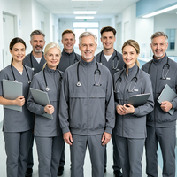 Veste d'infirmière personnalisable en gros, veste de travail pour infirmières avec logo, veste de travail personnalisable pour infirmières, uniformes d'infirmières brodés sur mesure