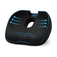 Coussin orthopédique en forme de donut avec trou central innovant et découpe pour le coccyx, pour hémorroïdes, sciatique et grossesse