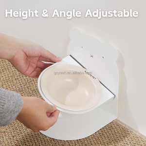 Bol surélevé magnétique pour chat et chien, bol en céramique pour nourriture et eau pour animaux de compagnie avec support en métal - Product Image 3