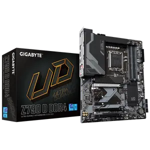 GIGABYTE Z790 D DDR4 ATX-Motherboard-Unterstützung für die Intel Core-Prozessoren der 13. und 12. Generation mit Sockel LGA 1700