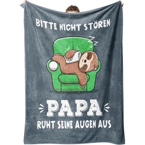 Gray Sloth <b>Chair</b> Sleep Flannel Blanket <b>Throw</b> Blanket Nap Blanket Lightweight Breathable <b>for</b> Home Office Nap Custom Print - Product Image 1