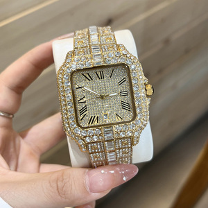 Orologio di Lusso con Diamanti 2026 da Uomo, Stile Hip Hop Bling Bling, Orologio da Polso Iced Out, Orologio Quadrato alla Moda Impermeabile - Product Image 2