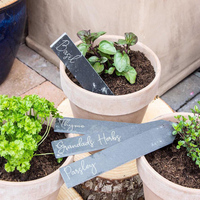 Silberne Schwarze Schiefer-Pflanzenetiketten mit Kreide im Modernen Stil, Großhandel 15x2cm für den Garten