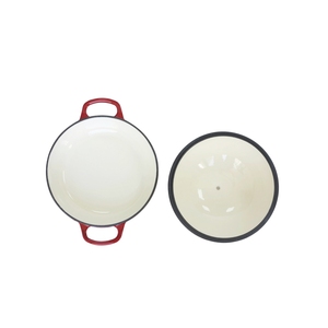 Cloche à pain en fonte émaillée orange pour <span class=keywords><strong>boulanger</strong></span> de pain au levain, avec couvercle bombé et intérieur émaillé blanc - Product Image 3