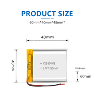 Batteries au lithium-ion à haute sécurité 3.7V/1350mah 604048 de Offre Spéciale d'usine pour l'électronique grand public portable