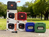 Mini haut-parleur Bluetooth sans fil avec éclairage LED RGB et fonction Airplay, puissance de sortie 5W, fonctionne sur batterie, avec horloge