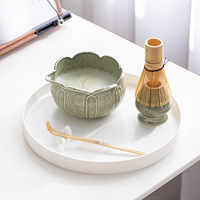 Bol en céramique Lotus Matcha Service à thé Matcha Fouet à thé Dynastie Song Ensemble d'outils pour la cérémonie du thé