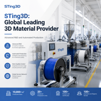 Filament PETG 3D Sting 1,75 mm haute résistance, résistant aux intempéries, matériau d'impression 3D pour prototypes d'ingénierie fonctionnelle FDM ROHS/SVHC