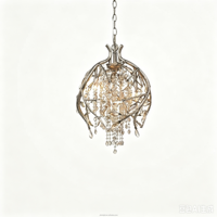 Lustre suspendu réglable en hauteur en laiton/verre/cuivre/or avec installation facile et design élégant et luxueux discret