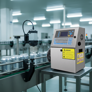 Machine d'impression <span class=keywords><strong>de</strong></span> dates d'expiration CIJ pour petits caractères sur fonds <span class=keywords><strong>de</strong></span> bouteilles et boîtes <span class=keywords><strong>de</strong></span> conserve, et sur bouchons <span class=keywords><strong>de</strong></span> bouteilles courbés - Product Image 2