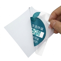 Etiqueta adhesiva transparente personalizada para ventana, impresión a doble cara, vista frontal y trasera, etiqueta de PET para vidrio