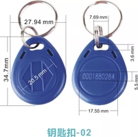 Mini-étiquette RFID TK4100 T5577 125kHz réinscriptible, porte-clés ABS avec numéro UID gravé au laser, étanche, pour contrôle d'accès