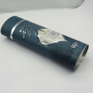 Caja de Embalaje para Botellas de Vino o Whisky, Tubo de Cartón Ovalado con Tapa Metálica - Product Image 4