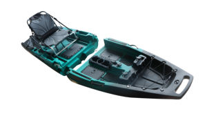 Vicking 9.5ft英尺模块化专业钓鱼皮划艇单座顶两件式截面LLDPE塑料踏板驱动船 - Product Image 6