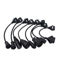 Convertisseur de câble robuste pour camion, connecteurs 24V, OBD1 vers OBD2, kit complet de 8 adaptateurs, garantie 1 an pour outil de diagnostic
