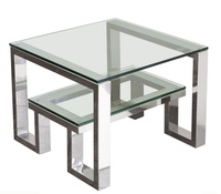 Table basse moderne en métal - Meuble de salon durable, table décorative pour la maison