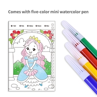 Livre de coloriage pour enfants à spirales avec couverture souple Keybaby, 5 motifs d'animaux colorés, simples et amusants pour la relaxation