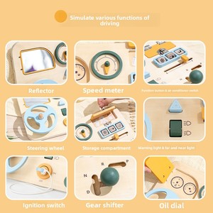 Caja ocupada <span class=keywords><strong>de</strong></span> <span class=keywords><strong>madera</strong></span> inspirada en Montessori <span class=keywords><strong>para</strong></span> bebé, juguete educativo <span class=keywords><strong>para</strong></span> 1-3 años <span class=keywords><strong>de</strong></span> edad, mejora las habilidades motoras finas, volante <span class=keywords><strong>de</strong></span> coche - Product Image 3