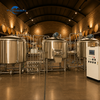 Équipement de brasserie industrielle certifié CE PED Tonsen 2000L 5000L, ensemble d'équipement en acier inoxydable 304 316, système de brassage pour usine