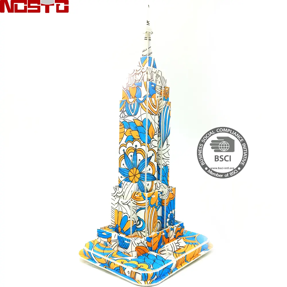 Nosto BSCI Certified Factory Bring It to Life by Adding Your Own Color 3D Color Therapy puzzle Taipei101