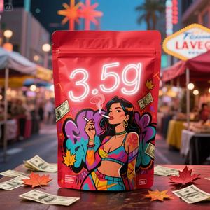 Sacs Mylar refermables personnalisés en stock, à l'épreuve des enfants, 3,5 g, avec fermeture éclair, pour le stockage alimentaire, mini-sacs anti-odeur - Product Image 5