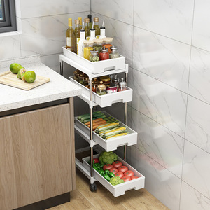 Ripiano di conservazione del cassetto della <span class=keywords><strong>cucina</strong></span> tirare fuori portaspezie per armadi da <span class=keywords><strong>cucina</strong></span> sotto il lavello dal pavimento al soffitto cremagliera di frutta e verdura - Product Image 5