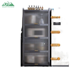 Gabinete de Almacenamiento Comercial de Alta Resistencia con Puerta de Vidrio y 4 Estantes Ajustables para Cocina de Restaurante - Product Image 6