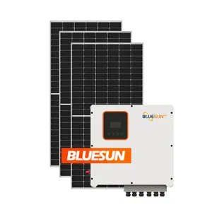 Bluesun nuovo arrivo sistema di energia solare completo sistema di batterie solari a tre fasi 10KW sistema di pannello solare soluzione