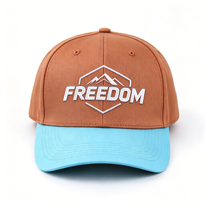 Casquette de baseball trucker bicolore avec broderie 3D, logo montagne FREEDOM, visière incurvée, snapback, pour hommes et femmes, extérieur, 100% polyester - Product Image 3
