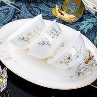 Service de Table en Céramique de Luxe Léger 60 Pièces Style Vintage, Ensemble de Vaisselle en Porcelaine Fine Minimaliste Moderne, Cadeau Haut de Gamme pour