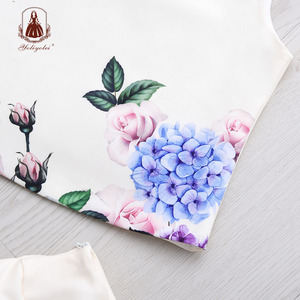 ชุดเสื้อผ้า2ชิ้นสำหรับเด็กผู้หญิง,ชุดเสื้อแขนกุดคอปกปีเตอร์แพน + กระโปรง - Product Image 5