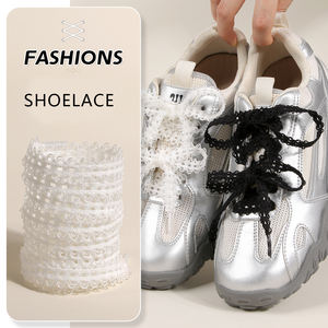 Nouvelles lacets en dentelle à nœud, style ballerine, chaussures d'entraînement allemandes, baskets décontractées polyvalentes avec cordon, 1 paire - Product Image 2