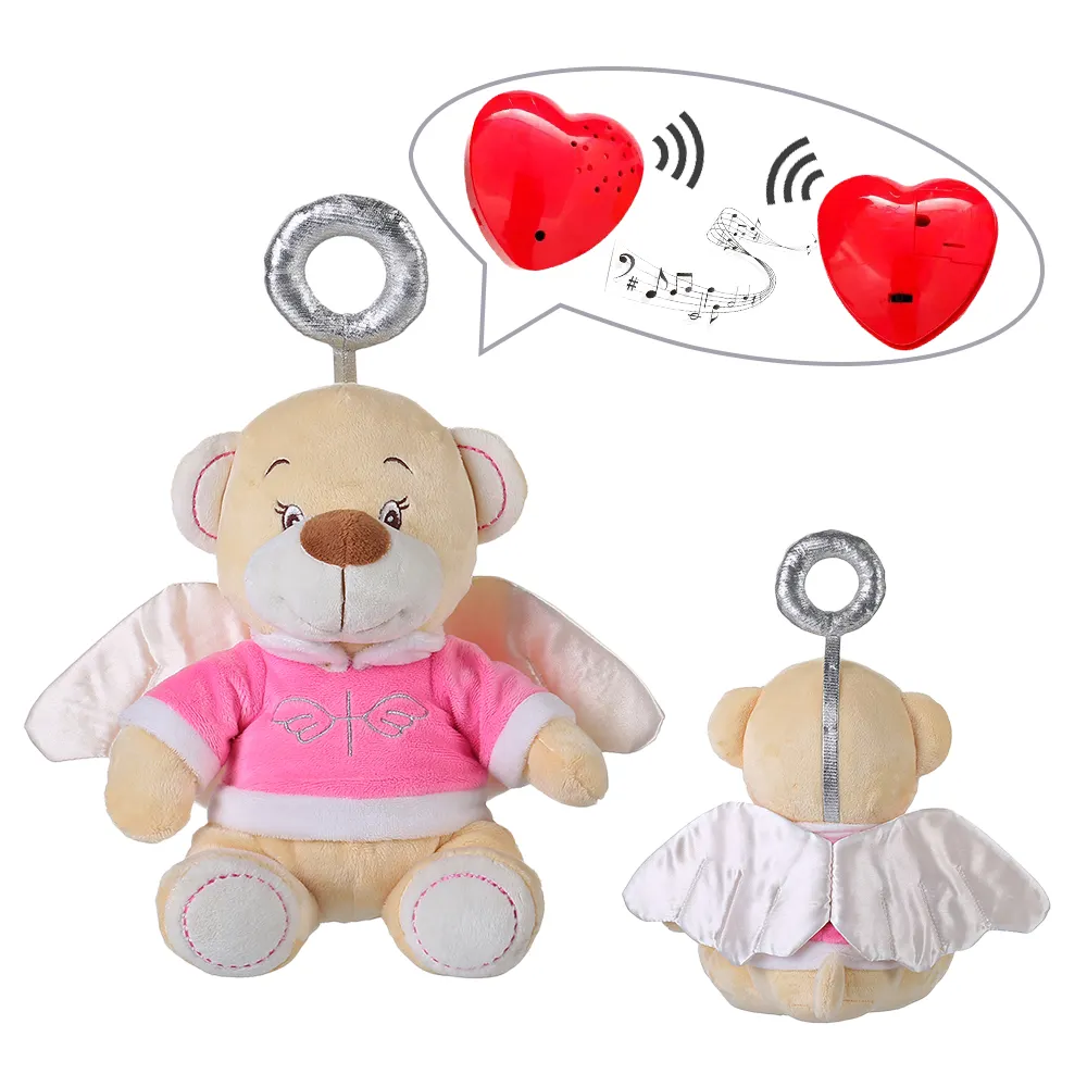 Commercio all'ingrosso simpatico peluche animale orso giocattolo con registratore di suoni personalizzabile morbido orsacchiotto farcito registratore vocale