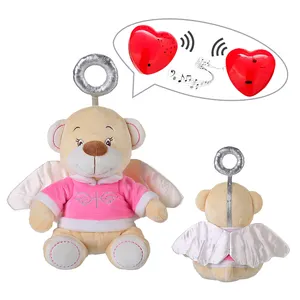 Wholesale Cute Plush Animal Bear Toy With Sound Recorder Customizable Soft Stuffed Teddy Bear Voice Recorder